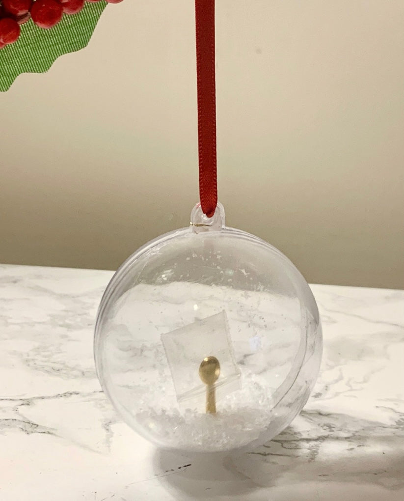 Cocaine Spoon novelty Christmas Bauble