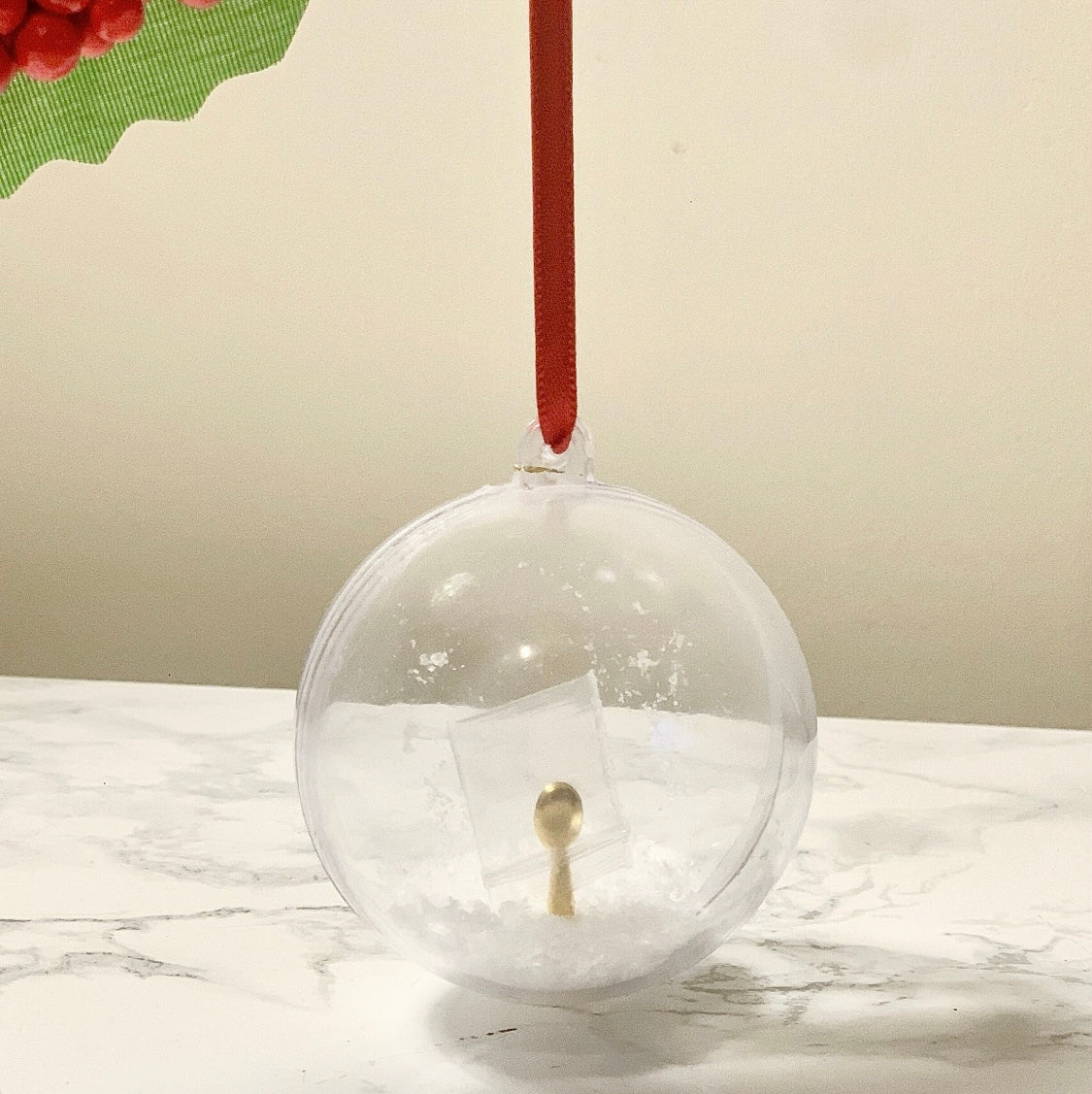 Cocaine Spoon novelty Christmas Bauble